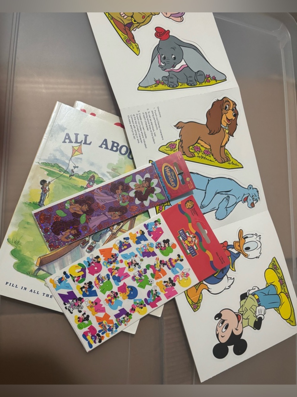 Disney Kids Sticker Pack - Multicolor Character Stickers and two books